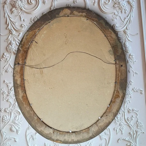 Vintage M. DeCamb Oval Frame Floral Flowers Print Picture By Borin Art Products - Picture 7 of 7